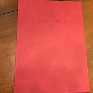 Valentino Gavarani Ruby red Signature box for luxury leather bag red logo